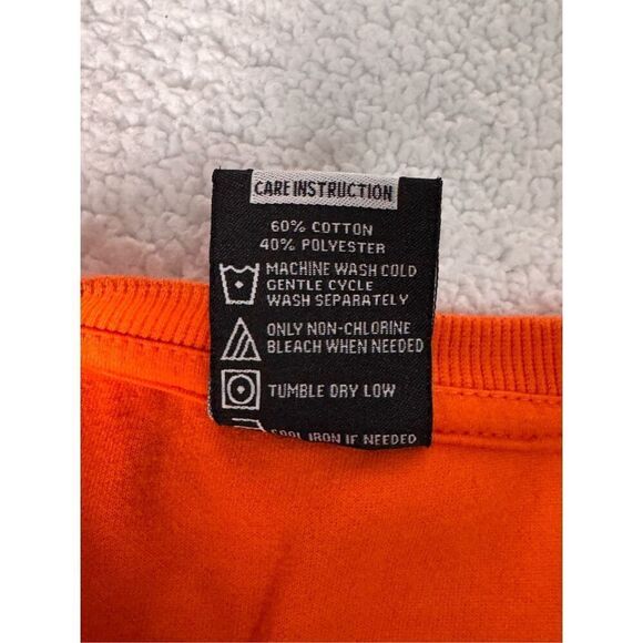 Genuine Money Don't Lie Orange Sweatshirt, Size M - Picture 6 of 7